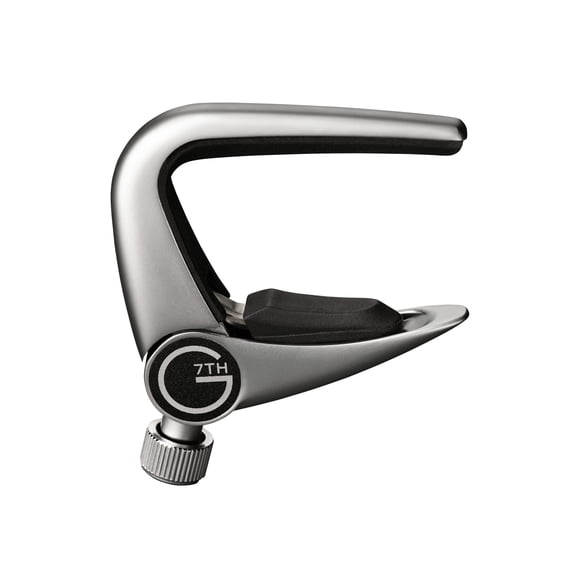 Banjo Capo G7th Newport Silver, liviano, con control de tensión