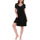 thumbnail image 1 of INSPIRE CHIC Camisón de Manga Corta para Mujer Regreso a Clases con Bolsillos Suave y Elástico Cuello en V Largo hasta la Rodilla Camisón Ropa de Casa L Negro, 1 of 6