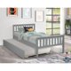 thumbnail image 2 of Cama doble con trundle, marco de cama de plataforma con cabecera y pie, para dormitorio pequeño espacio de vida, no se necesita muelle de caja, 2 of 6
