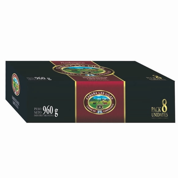 Hamburguesa de Vacuno, 8 Un de 120 g c/u