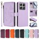 thumbnail image 3 of Funda Cartera Mariposa para [Xiaomi 14T Pro] con Soporte y Cremallera Morado claro, 3 of 6