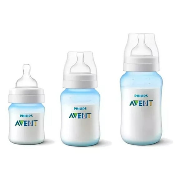 Set mamadera anti-colic 125 ML+260ML+330 ML Azul