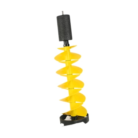 Magideal - Broca Para Barrena De Hielo De Aleación De Aluminio Para Pesca En Hielo, Para Pesca En El Mar, Deportes De Invierno, Color Amarillo
