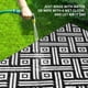 thumbnail image 3 of Alfombra Kalafun 183 × 274 cm Negra y Blanca para Patio Exterior, 3 of 7