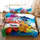 thumbnail image 1 of v620 Bed Sheets Super Wings Bedding Set Single Twin Full Queen King Size Bed Set Aldult Kid Bedroom Duvetcover Sets Anime Bed Sheet Set 3-Piece Bedding Set (1 Duvet Cover + 2 Pillow Shams) Bed Sheets, 1 of 5