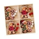 thumbnail image 3 of 12 Piezas De Adornos Navideños De Hombrecito De Jengibre, Letreros De Madera De Jengibre Con Dibujos Animados, 3 of 3
