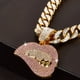 thumbnail image 2 of Pink Lips Pendant + Cuban Chain, 2 of 4