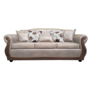 América Decora - Sofá Con Resorte Estructural Grand Santi Envejecido 4 Personas Beige X