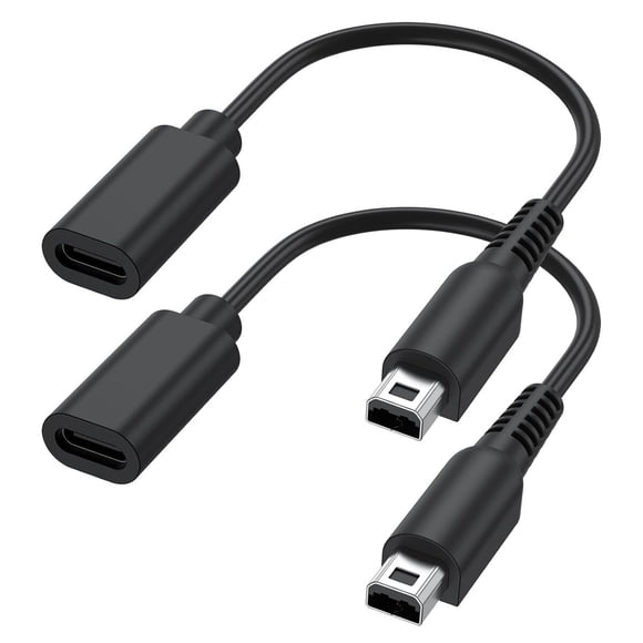 Meliya 2 Pack USB-C Charging Cable Adapter for Nintendo 3DS/2DS