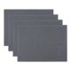 thumbnail image 1 of Juego de 4 manteles individuales de lino de algodón, manteles rectangulares rústicos para decoración de mesa de comedor, lavables, manteles de cocina, limpiar con paño oscuro gris 17.7x13 pulg, 1 of 6