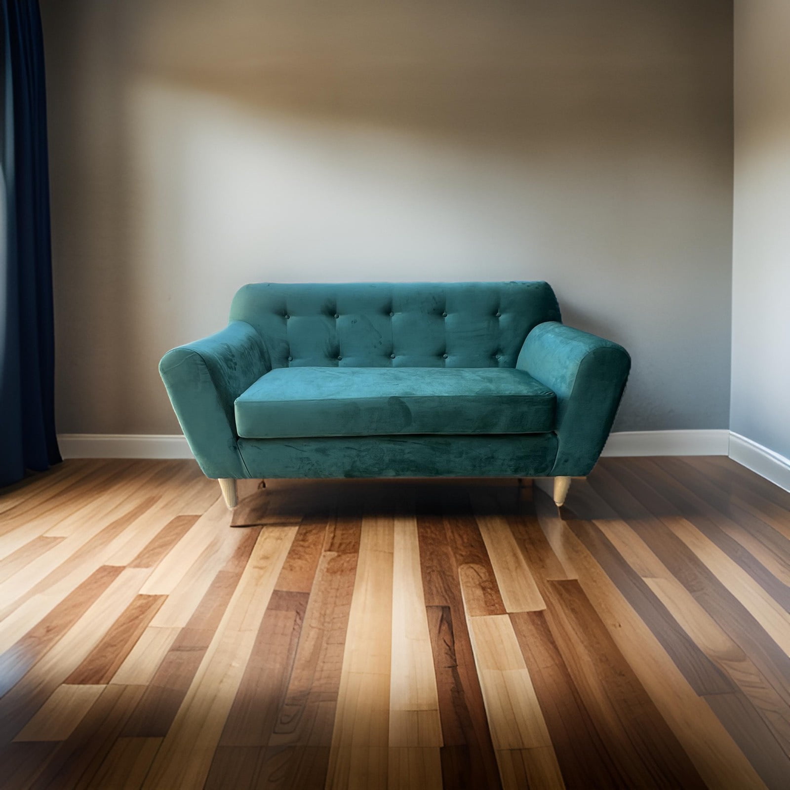 Muebles New - Sofa Dos Cuerpos Verde Esmeralda