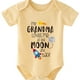 thumbnail image 1 of Baby Girls Cute Casual Romper With "My Grandma Loves Me To The Moon" Print For Summer Pregnancy Gift, 1 of 5