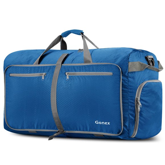Bolsa de viaje Gonex de 100 litros con compartimento para zapatos, color azul oscuro