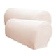 thumbnail image 3 of Juego de 2 fundas reposabrazos de sofá de franela a prueba de agua beige, 3 of 5