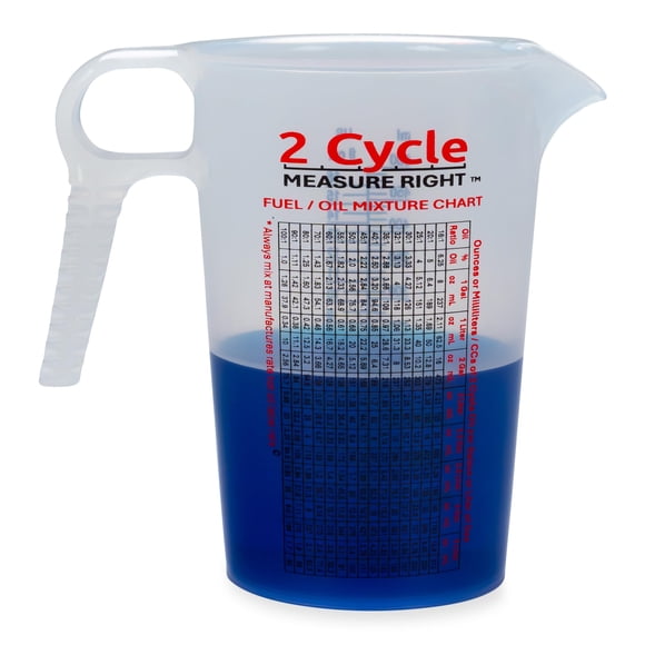 Vaso medidor de aceite MEASURE RIGHT de 16 oz con tabla de proporciones
