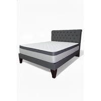Vitelio - Cama King Plazas (Color) Europea Incluye Base+Respaldo+Colchon