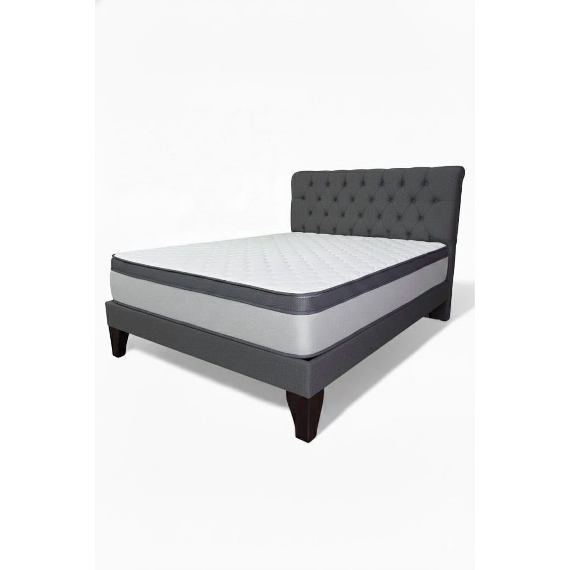 Vitelio - Cama King Plazas (color) Europea Incluye Base+respaldo+colchon