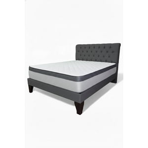 Vitelio - Cama King Plazas (Color) Europea Incluye Base+Respaldo+Colchon