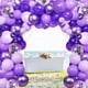 thumbnail image 5 of Kit de arco de guirnalda de globos OuMuaMua de 100 piezas en tonos morados, surtido de 5" y 12", con confeti metálico claro pastel oscuro, para decoraciones de bodas, cumpleaños, graduaciones y fiesta, 5 of 7