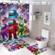 thumbnail image 1 of Among Us theme 4 piece Shower Curtain Set With Rugs Waterproof Bathroom Decor Set Includes Bath Mat U shaped Rug Toilet Lid Cover And Curtain With Hooks, 1 of 6
