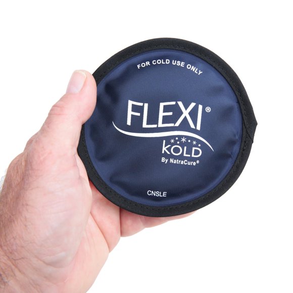 Paquete de hielo en gel NatraCure FlexiKold con correas, paquete de 4 unidades, pequeño