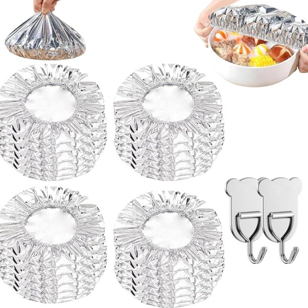 Cubiertas alimentos aluminio reutilizables tapa abatible nevera preparación comidas