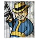 thumbnail image 1 of Cortina de ducha Fallout_Gangster, juego de cortinas de baño con ganchos, tamaño 60 x 72 pulgadas, 1 of 3