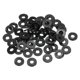 thumbnail image 1 of Uxcell M5 Arandela Plana de Goma Paquete de 60 5mm ID 11mm OD Espaciador de Sellado Anillo de Junta Negro, 1 of 6