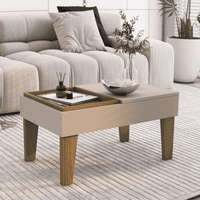 Exit - Mesa De Centro Rectangular Veneza Roble Blanco