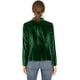 thumbnail image 3 of INSPIRE CHIC Blazer de Terciopelo para Mujer Color Sólido Cuello de Chal Una Botón Traje de Trabajo XL Verde, 3 of 7