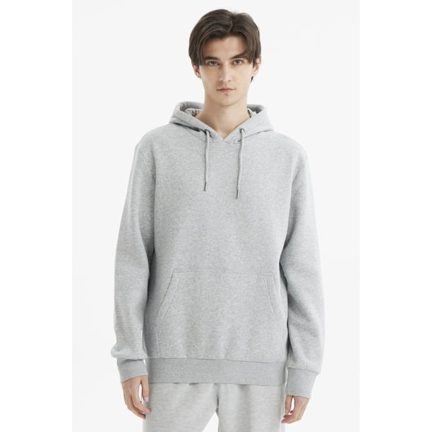 Polerón Hombre Hoodie Básico Gris Melange