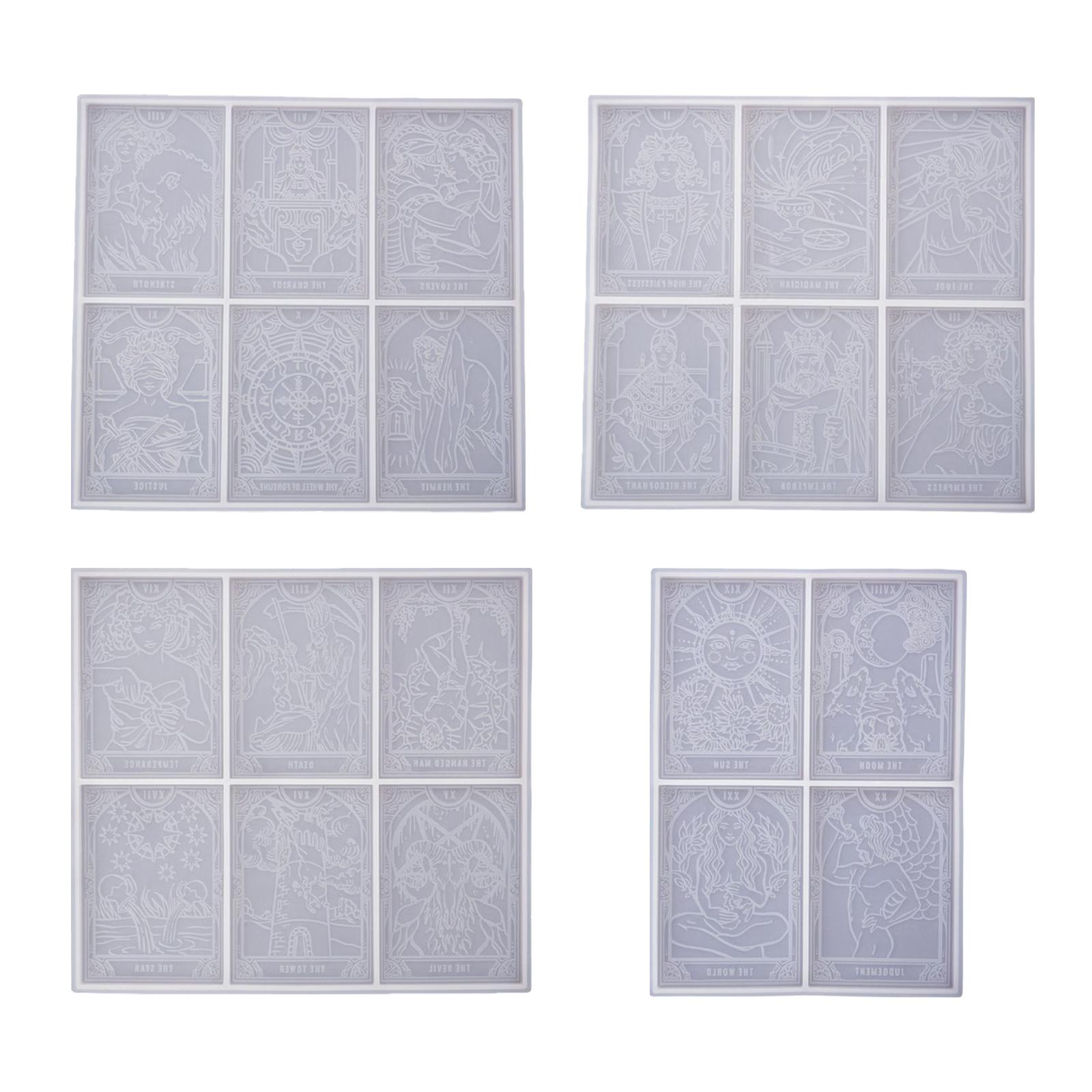 Magideal - De Silicona Para Cartas De Tarots, De Silicona Para Tarots Grandes, De Resina Epoxi Para Cartas De Tarots Diy, Juego, Decoración