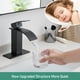 thumbnail image 4 of Grifo de baño VOTON Black Waterfall Fregadero negro mate, 4 of 6