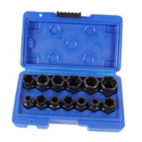 Magideal - Juego De Extractores De Tuercas Para Reparación De Pernos Dañados Con Caja De Almacenamiento, Herramientas Multifuncionales Para Quitar Pernos De