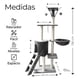 thumbnail image 4 of Rascador de Gatos 135x55x36 + Arenero Gatos Cuadrado 48x36x38 + Dispensador Agua Mascotas 2L Verde, 4 of 5