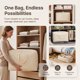 thumbnail image 2 of Bolsas de almacenamiento de ropa plegables REGALWOVEN con asas para organizar el dormitorio, ropa, edredón beige 27.5in*19.5*12in, 2 of 7