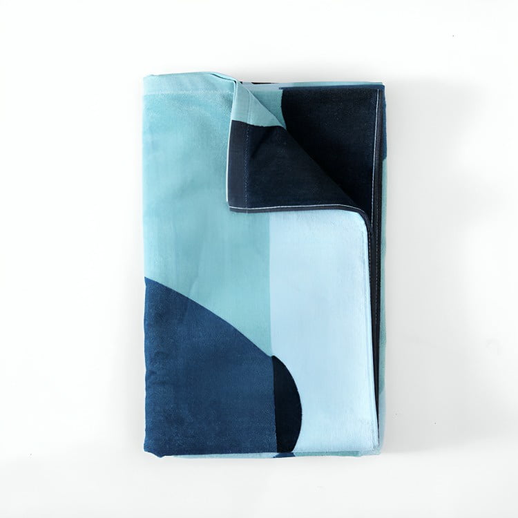 Mashini - Toalla De Playa Algodón Velour Marine