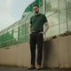 thumbnail image 3 of Pantalón de trabajo cargo gabardina cintura elásticada Negro, 3 of 8