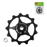 Genérica - Roldana Pata Desviador Trasero 11T 13T 6Mm Bicicleta Polea Negro