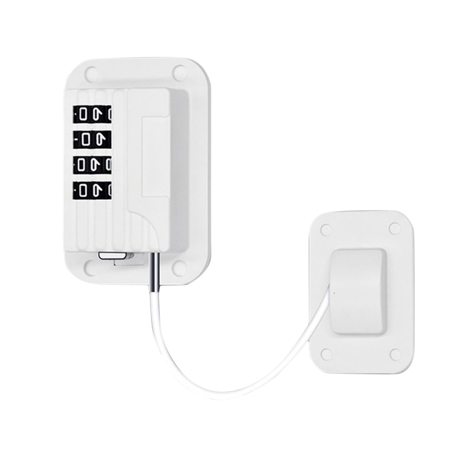 Magideal - Combinación De Cerradura De Refrigerador Codificada, Niños De Nevera, Cerraduras De Ventana De Gabinete Para Niños, Cerradura Con Fuerte , Blanco