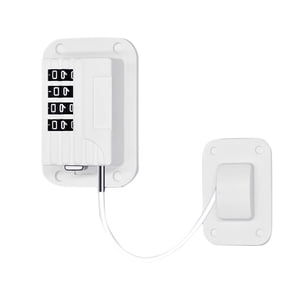 Magideal - Combinación De Cerradura De Refrigerador Codificada, Niños De Nevera, Cerraduras De Ventana De Gabinete Para Niños, Cerradura Con Fuerte , Blanco
