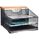 thumbnail image 1 of Organizador de archivos de escritorio Samstar Mesh con 3 bandejas de papel negro, 1 of 7