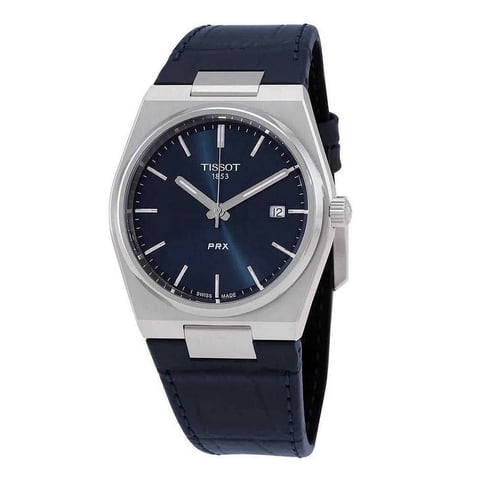 Reloj Tissot T-Classic Prx Leather Strap Blue Dial Quartz T137.410.16.041.00 100M Men'S Watch