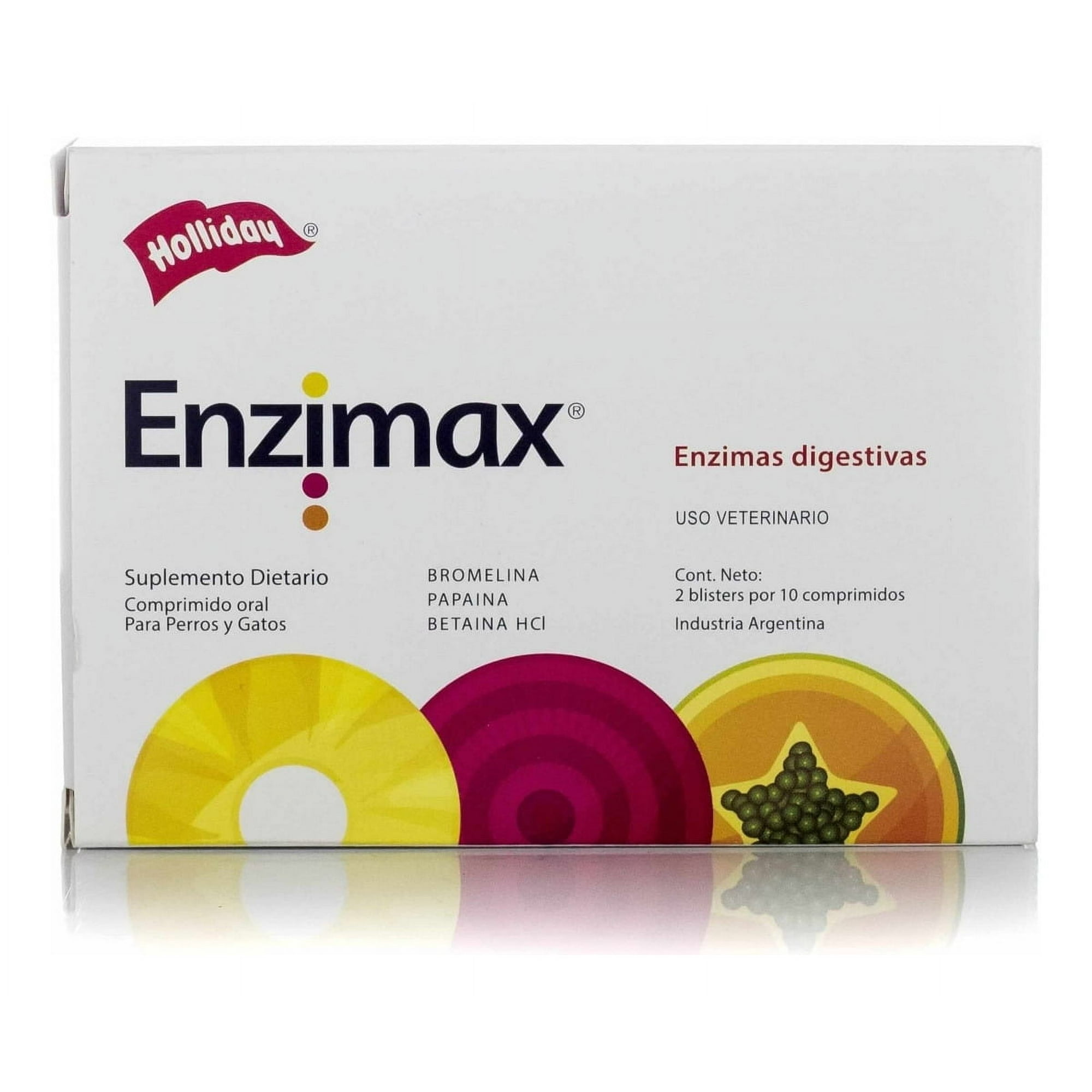 Gabrica - Enzimax Holliday 20 Tabs Enzimas Digestivas Perro Gato