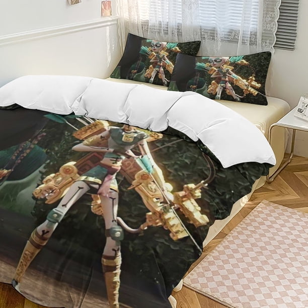 Maya And The ThreeMayan Three Warriors 3-Piece Twin Bed Set Fade-Resistant Microfiber