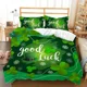 thumbnail image 1 of x1190 Bed SheetsLucky Green Leaves Duvet Cover Four Leaf Shamrock Clover Bedding Set Irish Culture Soft /Polyester Quilt Cover 3-Piece Bedding Set (1 Duvet Cover + 2 Pillow Shams) nj1190, 1 of 5