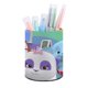thumbnail image 1 of Fiesta de Palabras-theme Cylinder Pen Holder Pencil Organizer with Flannel Lining PVC Leather Material Cardboard Base for study work 10*8CM, 1 of 6