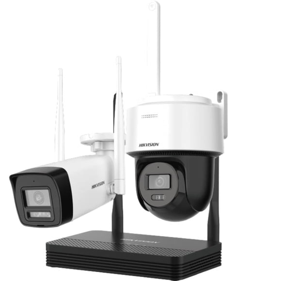 Kit Camaras de Seguridad IP Inalambrico 1 Bullet + 1 Motorizada + NVS 4CH