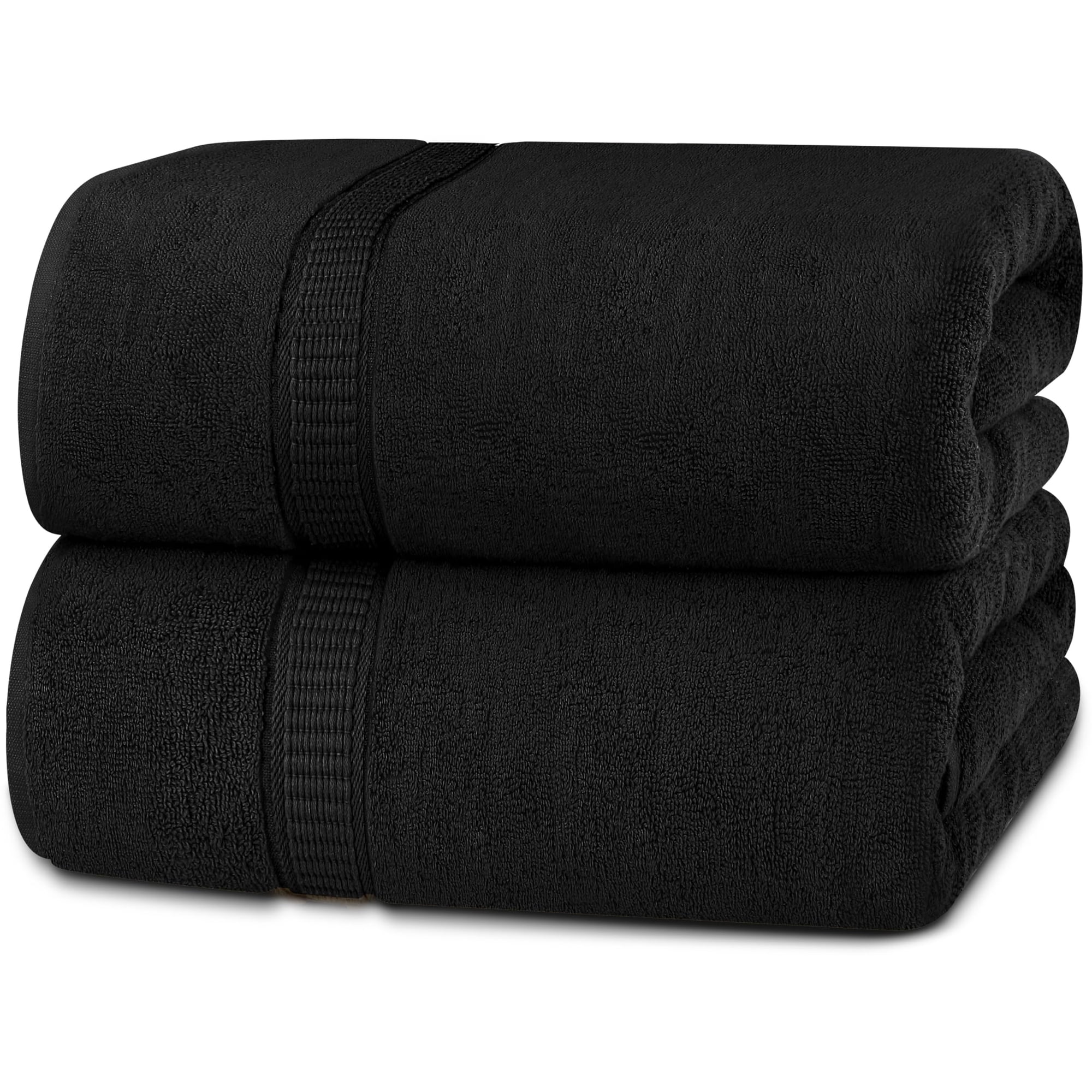 Toalla De Baño Utopia Towels, Lujosa Sábana De Baño Jumbo, 2 Unidades, Color Negro