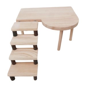 Ioensy - Plataforma De Madera Natural Para Hámster, Escalera De Escalada, Jaula, Accesorios, Juguetes, Escalada